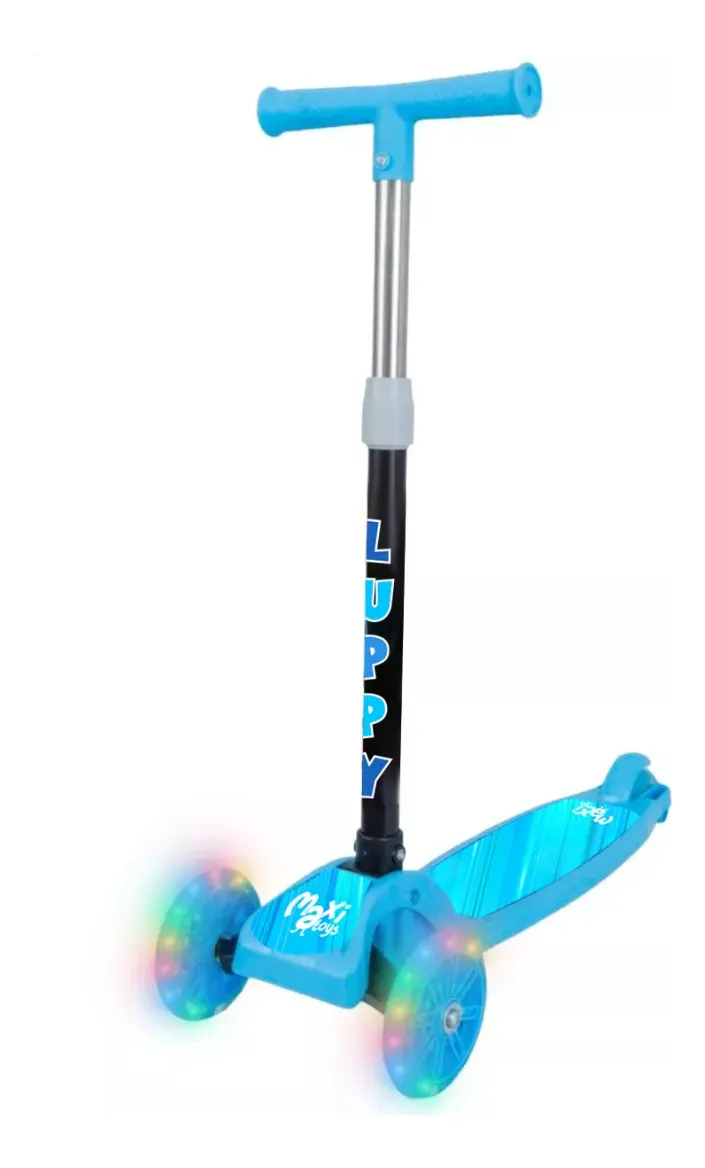 Patinete infantil 3 rodas Luppy azul Maxi Toys